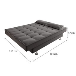Sofá Cama 3 Lugares 1,84m Andradas Veludo Suede Cinza Mamflex - 4