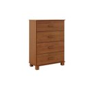 Ver imagem 2 de Cômoda 4 Gavetas 100% Madeira Maciça Bronze Marrom/Castanho