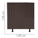 Ver imagem 3 de Cabeceira Estofada Grécia 140CM Casal Courino Marrom - D A DECOR