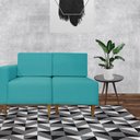 Ver imagem 3 de Poltrona Decorativa Alicia Lado Direito Suede Azul Tifany Pés Madeira Mz Decor