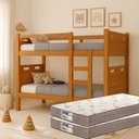 Ver imagem 1 de Beliche Adulto ou Infantil com 02 Colchões D20 Grade Robusta Reforçada com Proteção Completa