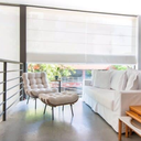 Ver imagem 2 de Kit Poltrona Costela com Puff Luxo Linho Cru Sala Quarto Escritório