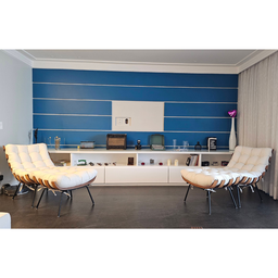 Kit Poltrona Costela com Puff Luxo Linho Cru Sala Quarto Escritório - 12