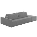 Ver imagem 1 de Sofá Ilha Modular com Puff para Sala Living 252cm Georgia K04 Veludo Cinza - Mpozenato