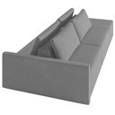 Ver mais imagens de Sofá Ilha Modular com Puff para Sala Living 252cm Georgia K04 Veludo Cinza - Mpozenato
