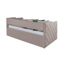 Ver imagem 3 de Sofá Cama em Madeira Maciça com Revestimento de Tecido Veludo Pávia Dubai Php Mobilia - Bege -