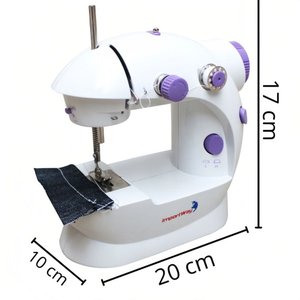 Mini Maquina Costura Portátil Elétrica Pilha + Pedal Bivolt