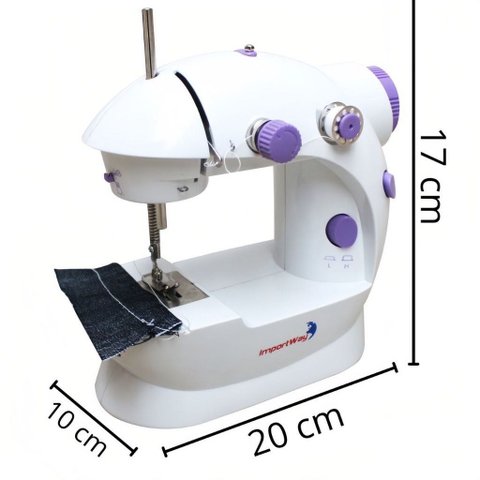 Mini Maquina Costura Portátil Elétrica Pilha + Pedal Bivolt