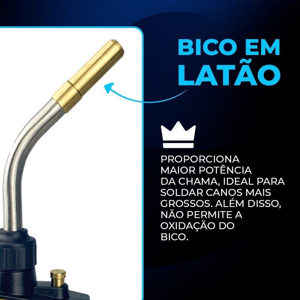 Maçarico Turbo Hand Torch com Acendimento Automático Hiatsu Jh-6st - 3