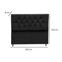 Ver imagem 3 de Cabeceira Cama Box Estofada Queen 160 Cm Geovana Suede Preto