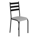 Ver imagem 4 de Kit 4 Cadeiras para Cozinha e Sala de Jantar 541.Sli Preto/Cinza
