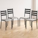 Ver imagem 1 de Kit 4 Cadeiras para Cozinha e Sala de Jantar 541.Sli Preto/Cinza