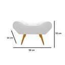 Ver imagem 3 de Kit 02 Puff Decorativo Leticia Suede Branco Pés Palito House