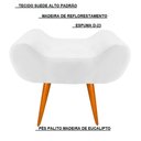 Ver imagem 6 de Kit 02 Puff Decorativo Leticia Suede Branco Pés Palito House