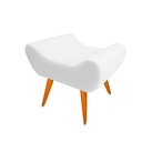 Ver imagem 5 de Kit 02 Puff Decorativo Leticia Suede Branco Pés Palito House