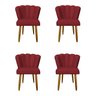 Kit 4 Cadeiras para Mesa de Jantar Flor - Balaqui Decor Cor:vermelho - 1