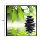 Ver imagem 5 de Quadro Decorativo Barcelona Zen Pedras E Folhas Vd 70x70 cm 70 x 70 cm