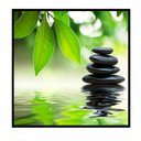 Ver imagem 1 de Quadro Decorativo Barcelona Zen Pedras E Folhas Vd 70x70 cm 70 x 70 cm