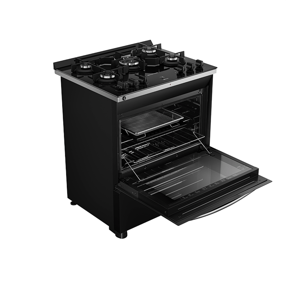 Fogão Brastemp 5 Bocas Preto com Mesa de Vidro, Função Air Fryer e Turbo Chama - Bfs5lae 110v - 4