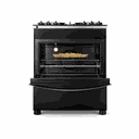 Ver imagem 1 de Fogão Brastemp 5 Bocas Preto com Mesa de Vidro, Função Air Fryer e Turbo Chama - Bfs5lae 110v