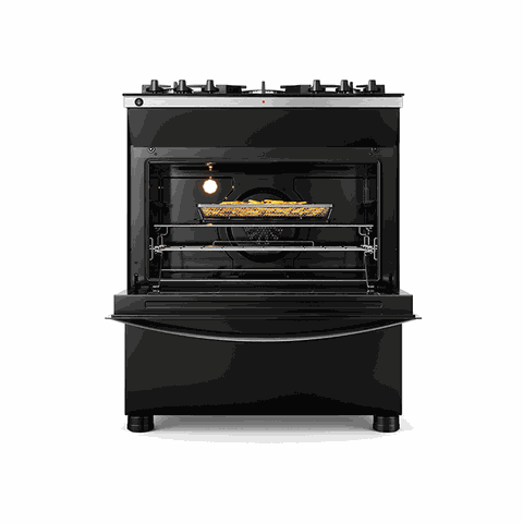 Fogão Brastemp 5 Bocas Preto com Mesa de Vidro, Função Air Fryer e Turbo Chama - Bfs5lae 110v