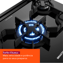 Ver mais imagens de Fogão Brastemp 5 Bocas Preto com Mesa de Vidro, Função Air Fryer e Turbo Chama - Bfs5lae 110v