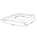 Ver imagem 3 de Cama Casal Base Box Pés Ferro 156cm Emma Bouclé Off White - Nexta Casa