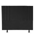 Ver imagem 1 de Cabeceira Estofada Cama Box King Grécia 195cm Courino:preto
