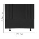 Ver imagem 3 de Cabeceira Estofada Cama Box King Grécia 195cm Courino:preto
