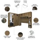 Ver imagem 2 de Guarda Roupa Queen Modulado Espelho Cp06 Delphi Avelã L01 - Mpozenato
