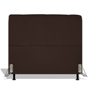 Ver imagem 1 de Cabeceira Estofada Topázio 160 cm Para Cama Box Quarto Queen Size Luxo MV Estofados Suede Marrom