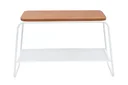 Ver imagem 2 de Mesa Lateral Letti Banco Sapateira Industrial Elegante:Branco
