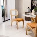 Ver imagem 6 de Cadeira para Sala de Jantar Estofada e Tela Mariah L02 Couríssimo Whisky