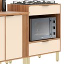 Ver imagem 3 de Balcão de Pia com Espaço para Cooktop e Forno Karina Nogal Off White - Alj Móveis