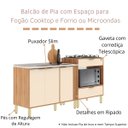 Ver imagem 4 de Balcão de Pia com Espaço para Cooktop e Forno Karina Nogal Off White - Alj Móveis