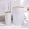 Kit Banheiro Luxo Conjunto Completo 4 Pçs Bambú com Lixeira - 9