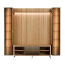 Ver imagem 4 de Estante para TV até 75 Polegadas com 2 Cristaleiras Vidro Reflecta 100% MDF com LED Lincoln Float