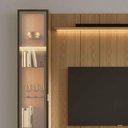 Ver imagem 3 de Estante para TV até 75 Polegadas com 2 Cristaleiras Vidro Reflecta 100% MDF com LED Lincoln Float