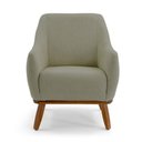 Ver imagem 3 de Kit 2 Poltronas Decorativas em Boucle Verde com Base de Madeira Berenice- Larbelle