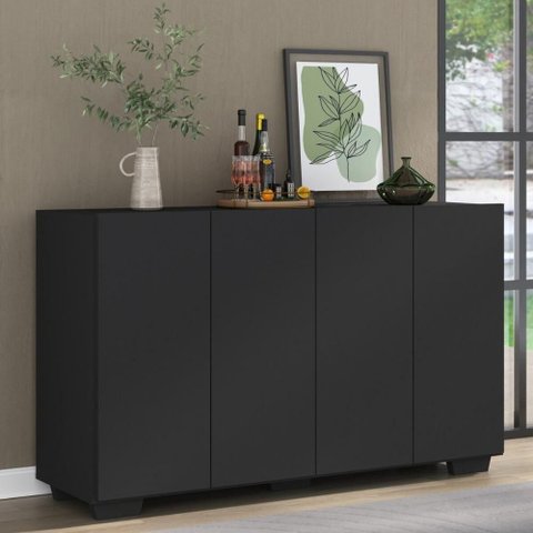 Buffet Aparador para Sala de Jantar Multimóveis Mp1092 Preto