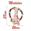 Ver imagem 3 de Guirlanda Enfeite Páscoa Coelhinho Palha 26cm