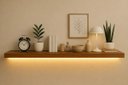 Ver imagem 5 de Prateleira MDF 30mm LED 120x20 Suporte Invisivel Italian Noce 3000k 110V
