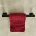 Ver imagem 3 de Toalheiro Simples 30cm Gardênia Suporte Porta Toalha de Rosto Piatina Banheiro Preto