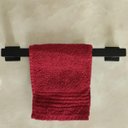 Ver imagem 5 de Toalheiro Simples 30cm Gardênia Suporte Porta Toalha de Rosto Piatina Banheiro Preto