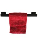 Ver imagem 1 de Toalheiro Simples 30cm Gardênia Suporte Porta Toalha de Rosto Piatina Banheiro Preto