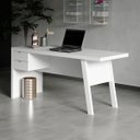 Ver imagem 5 de Mesa de Escritório com 2 Gavetas 163x74cm Me4122 Branco