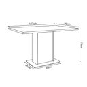Ver imagem 3 de Mesa Jantar Londres Retangular Canela 137x90cm 6 Cadeiras Estofadas Vermelho Ferro Branco