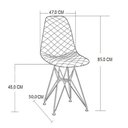 Ver imagem 2 de Mesa Jantar Londres Retangular Canela 137x90cm 6 Cadeiras Estofadas Vermelho Ferro Branco
