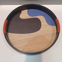 Ver imagem 5 de Bandeja Decorativa para Servir Redondo Mdf 4x30x30cm Preto