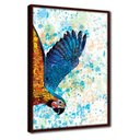 Ver imagem 2 de Quadro Decorativo Textura Cx Alta Arara Azul 1 Pç 40x60